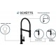 SCHÜTTE Miami Design Keukenkraan - Mengkraan - Draaibare Uitloop met Soft-Touch Slang - Zwart Mat