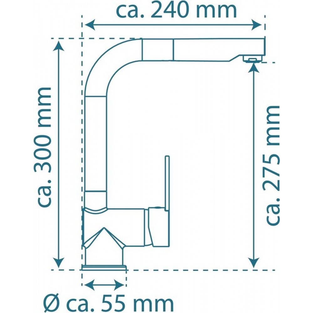 SCHÜTTE London Design Keukenkraan - Mengkraan - Draaibare Uitloop - Uittrekbare Mousseur - Grafiet Mat