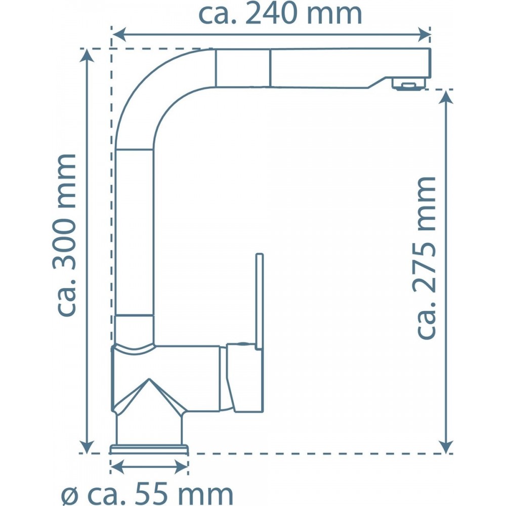 SCHÜTTE London Design Keukenkraan - Mengkraan - uittrekbare uitloop - Zwart Mat