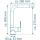 SCHÜTTE Rio Design Keukenkraan - Mengkraan - Hoge, Draaibare Uitloop - Zijdelingse Greep - RVS-look/Zwart