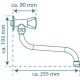 SCHÜTTE Carneo Fonteinkraan - wand model - muurbevestiging - zwaaibare uitloop - Chroom