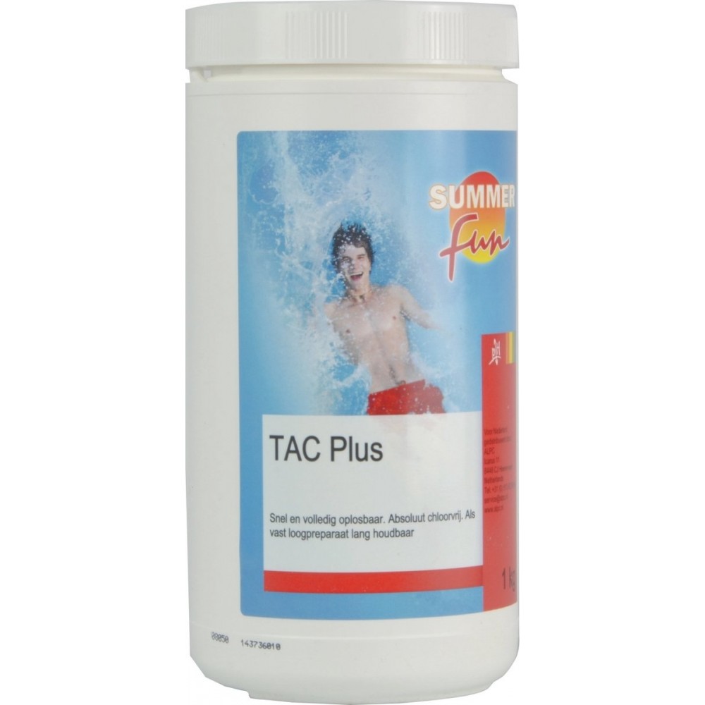 TAC plus - Totale alkaliniteit - Ph plus - Summer fun - 1 kg - Onderhoud - Ph Waarde - TAC PLUS - Onderhoud -Waterbehandeling