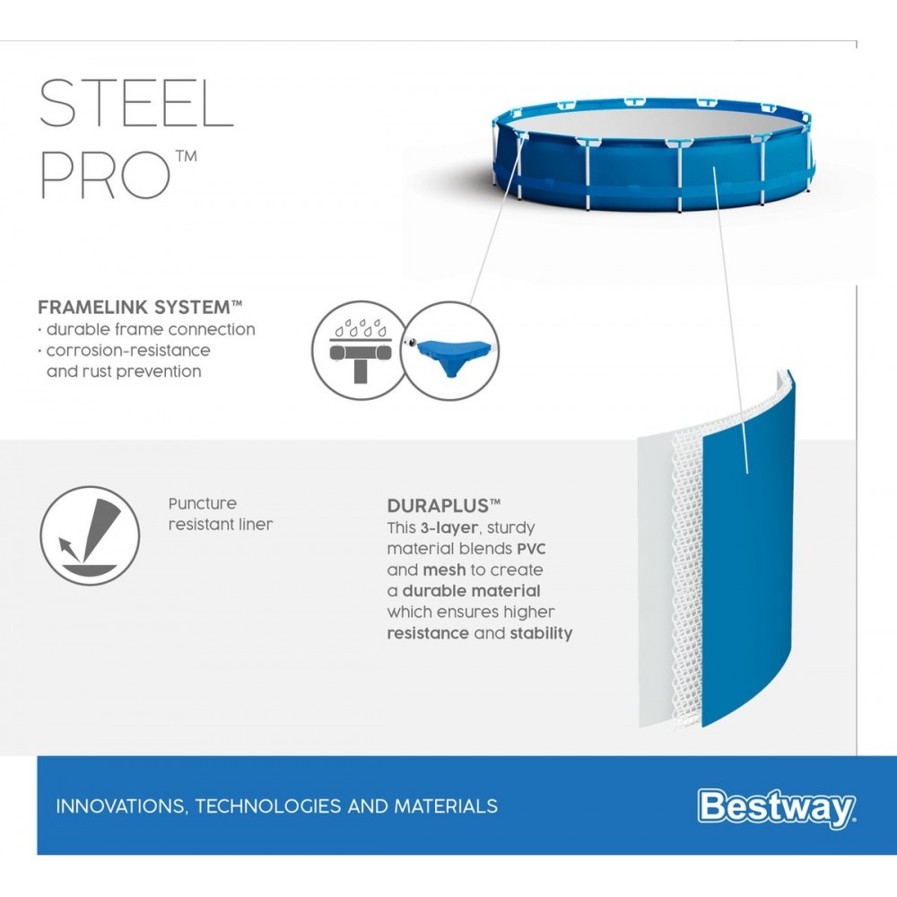 Bestway Steel Pro Zwembad - Ø 305 x 76 cm