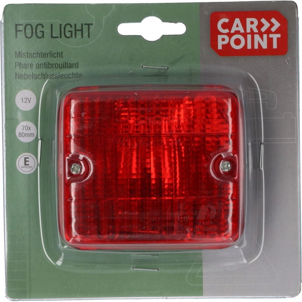 Carpoint Mistachterlicht Aanhanger | Mistachterlicht Rood 7x8cm