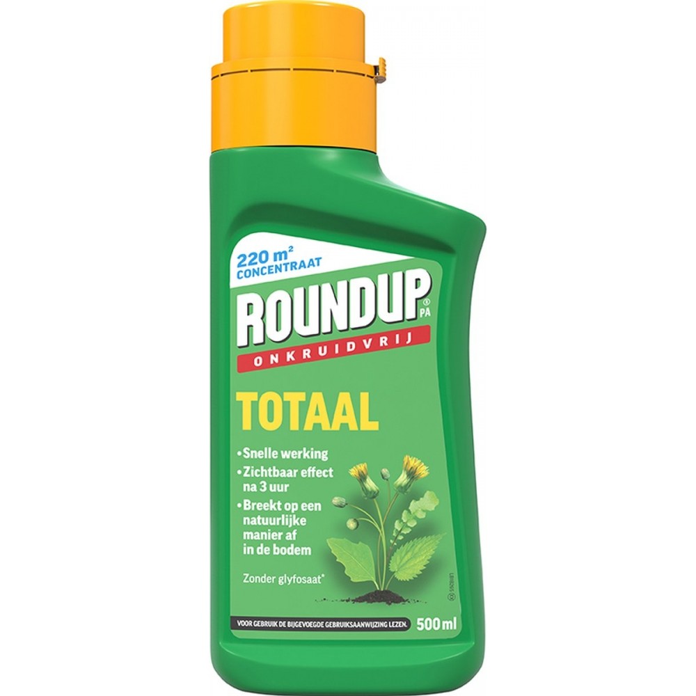 ROUNDUP® Totaal Onkruidvrij Concentraat - 500ml voor 220m² - Onkruidverdelger concentraat - Onkruidverwijderaars zonder glyfosaat