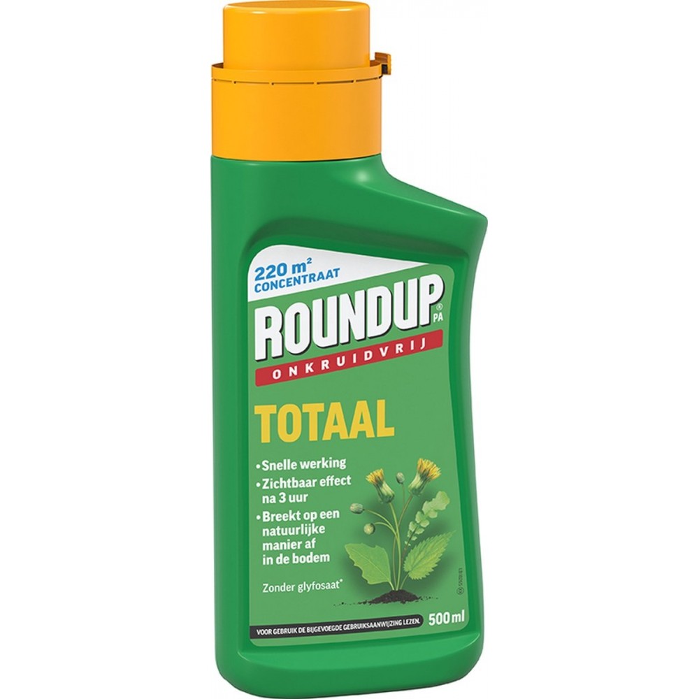 ROUNDUP® Totaal Onkruidvrij Concentraat - 500ml voor 220m² - Onkruidverdelger concentraat - Onkruidverwijderaars zonder glyfosaat