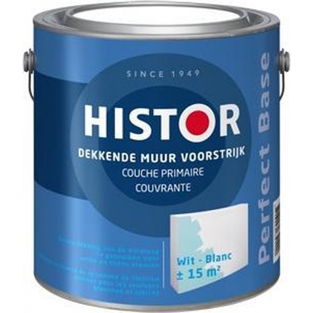 Histor Perfect Base Dekkende Muur Voorstrijk 2,5 liter - Wit