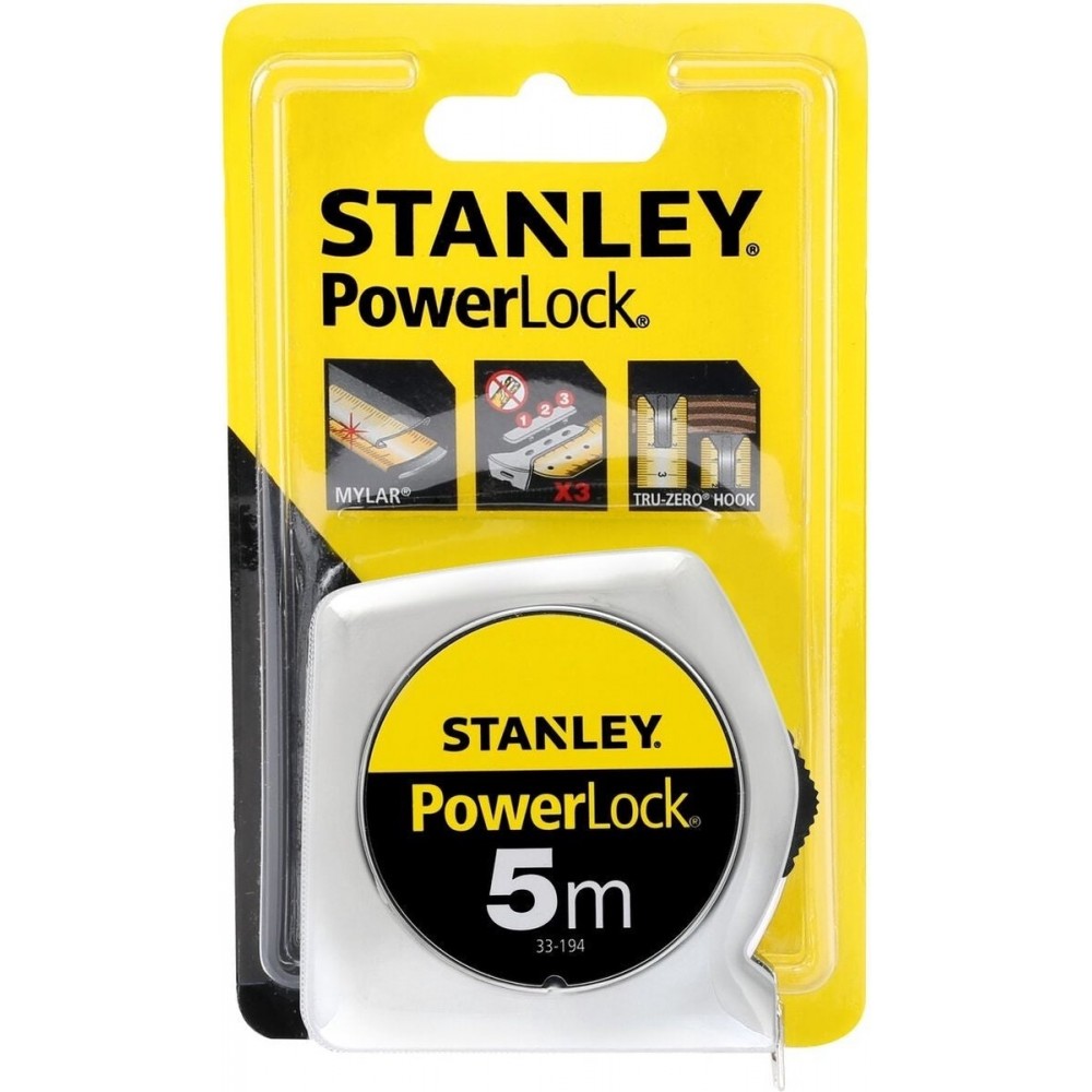 STANLEY Rolbandmaat Powerlock - 5 m - 19 mm