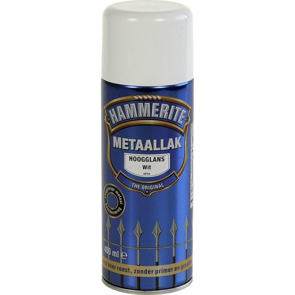 Hammerite Hoogglans Metaallak - Wit - 400ml