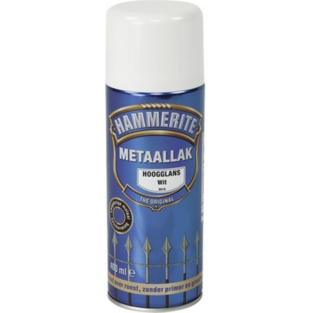 Hammerite Hoogglans Metaallak - Wit - 400ml