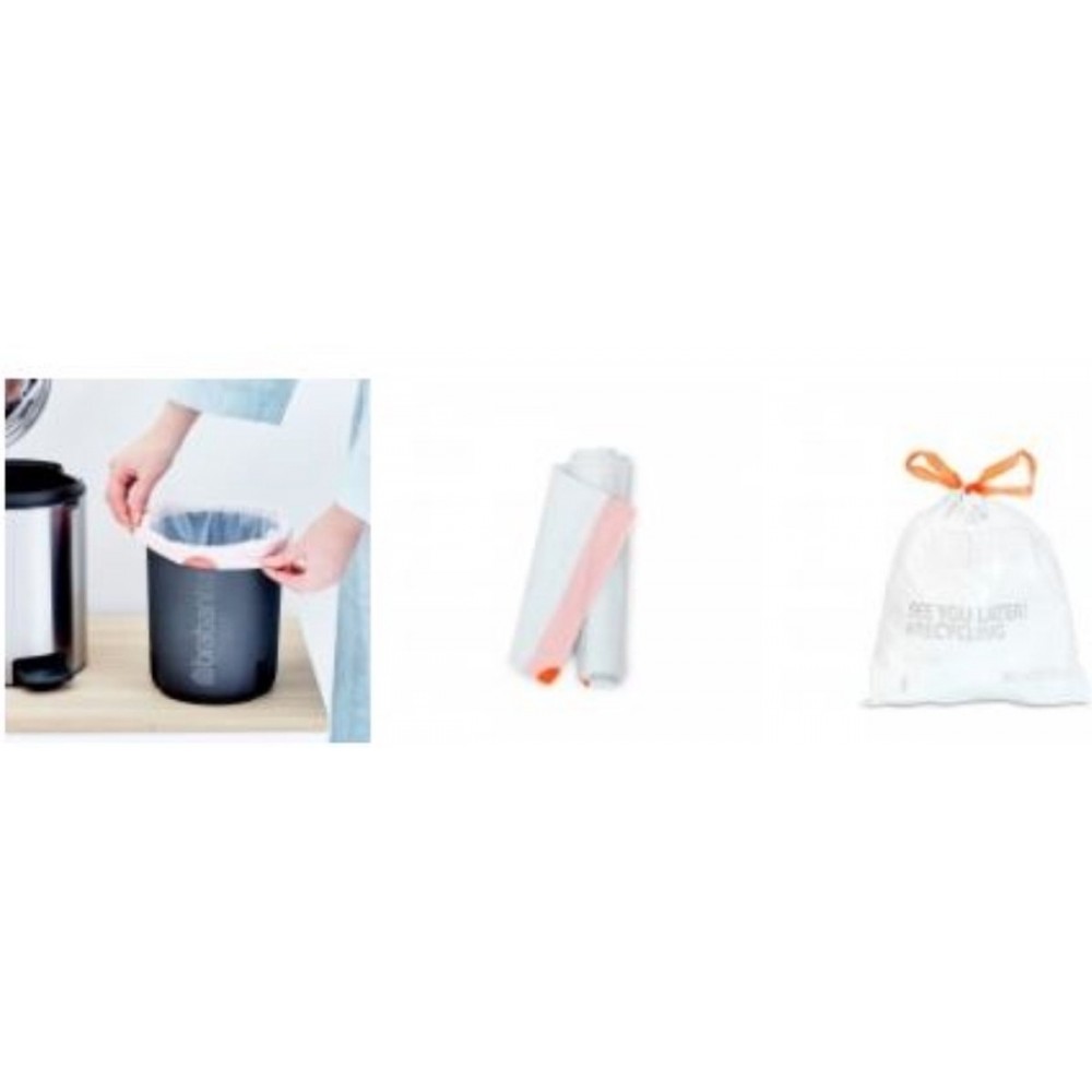 Brabantia PerfectFit Afvalzak met trekbandsluiting - 5-7 l - Code B - 20 stuks