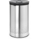 Brabantia Wasmand - met Deksel - 60 l - Matt Steel/Kunststof deksel