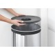 Brabantia Wasmand - met Deksel - 60 l - Matt Steel/Kunststof deksel