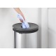 Brabantia Wasmand - met Deksel - 60 l - Matt Steel/Kunststof deksel