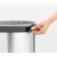 Brabantia Wasmand - met Deksel - 60 l - Matt Steel/Kunststof deksel