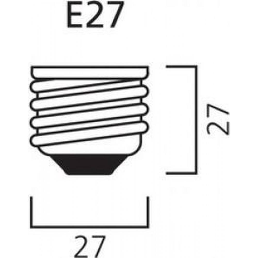 Kogellamp LED rood 1W (vervangt 5W) grote fitting E27