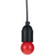 Kogellamp LED rood 1W (vervangt 5W) grote fitting E27