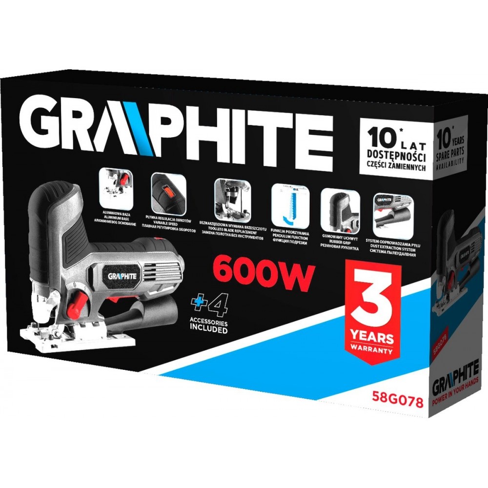 GRAPHITE 58G078 Decoupeermachine T model 600w