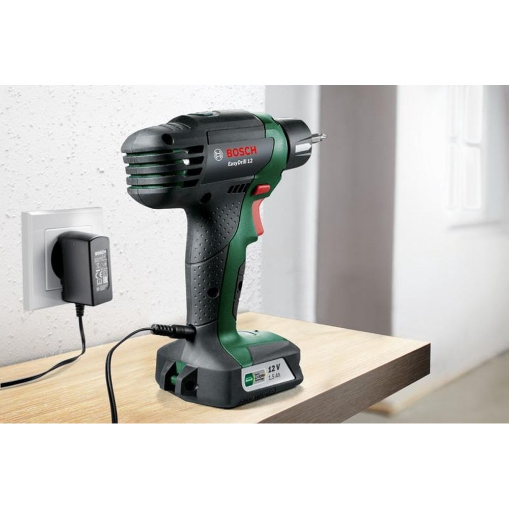 Bosch EasyDrill 12 Accuschroefboormachine - Met koffer - Met 1x 12 V accu en lader