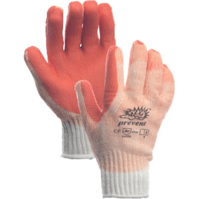 handschoen latex ROOD prevent (1 paar)