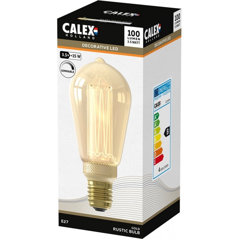 CALEX LED ST64 GLASF 240V 3.5W E27