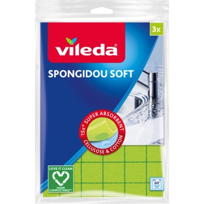 Vileda Spongidou Soft Vaatdoekje 3ST