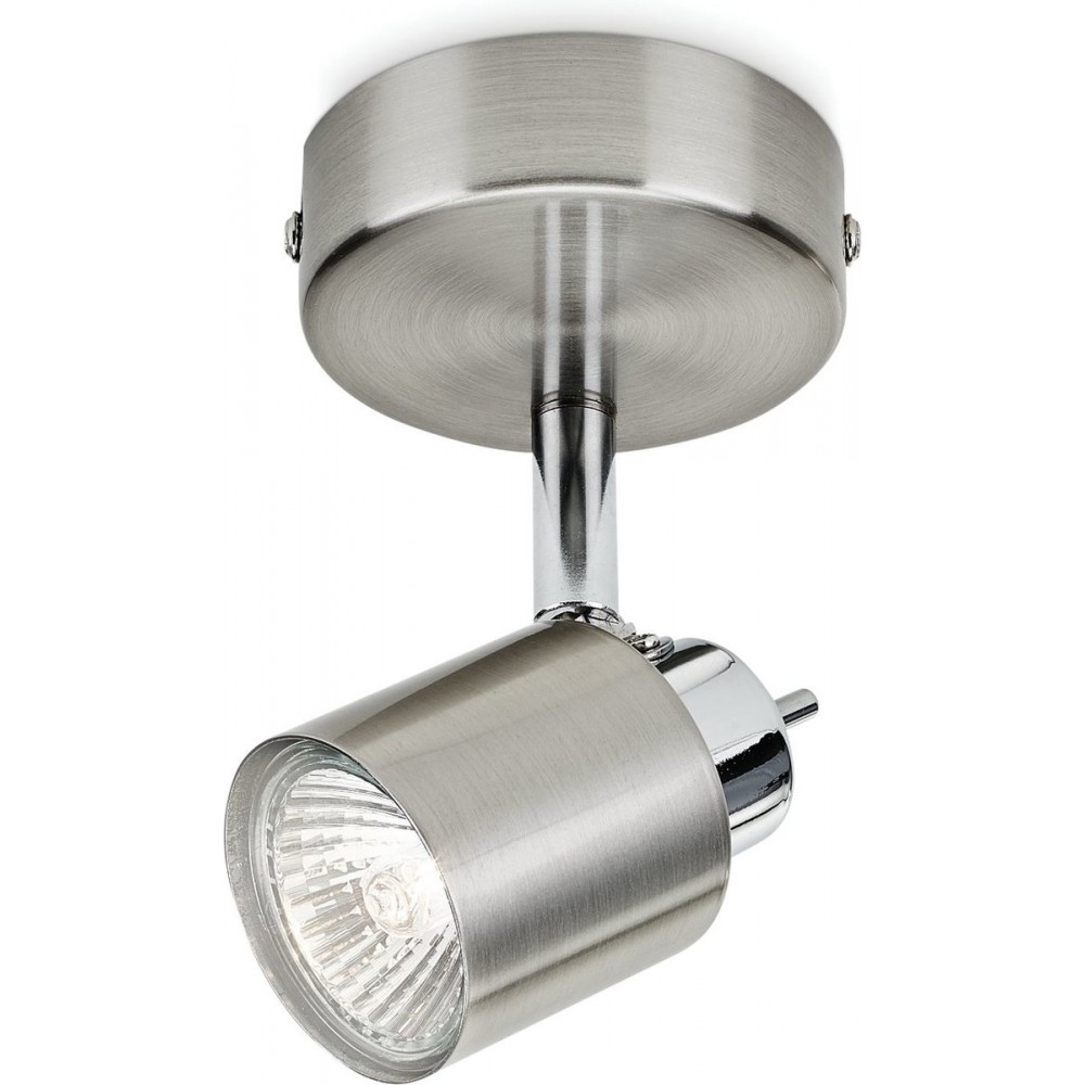 Plafondspot / Wandspot PHILIPS Essentials Meranti, Matt Chrome, Excl. lichtbron