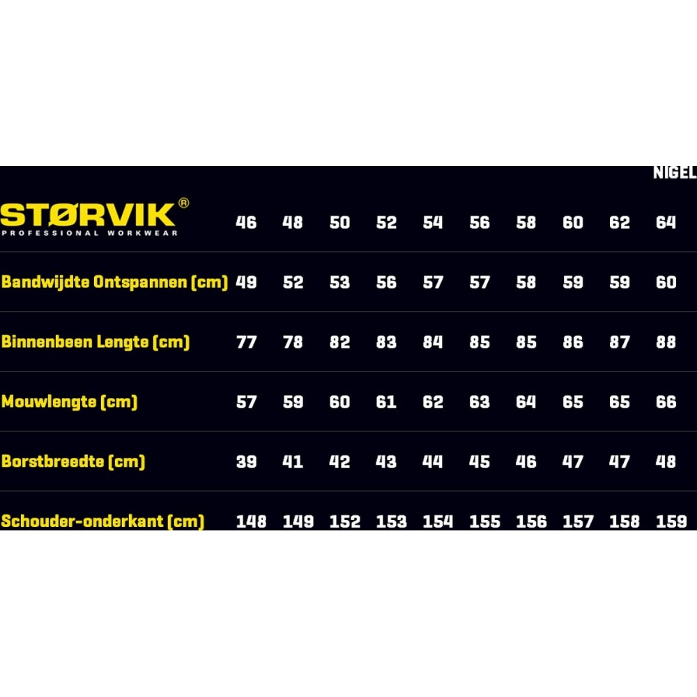 STORVIK Nigel Rally Overall Dames & Heren - 100% Katoen - Rits - Maat 52 - Zwart