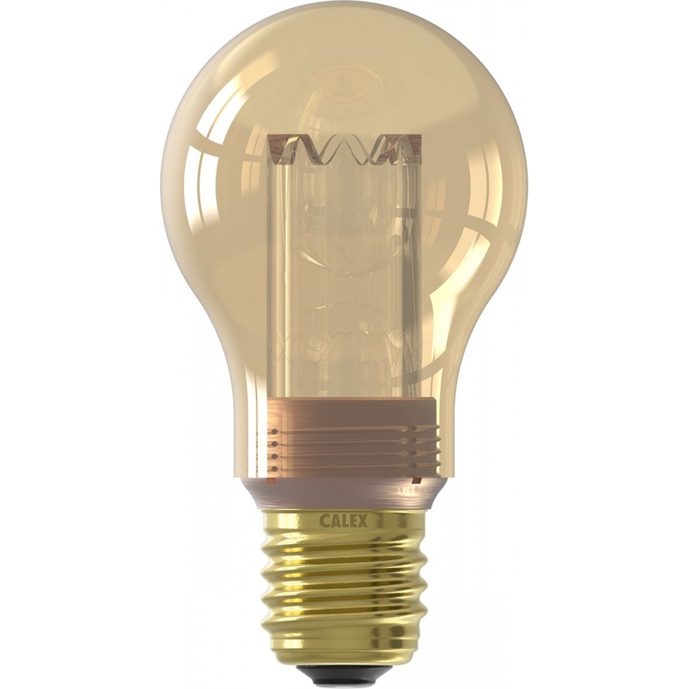 Calex Crown Series LED Lamp - E27 - A60 Lichtbron Goud - 3.5W - Dimbaar