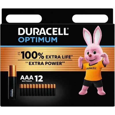 Duracell Optimum Alkaline AAA batterijen 12 stuks