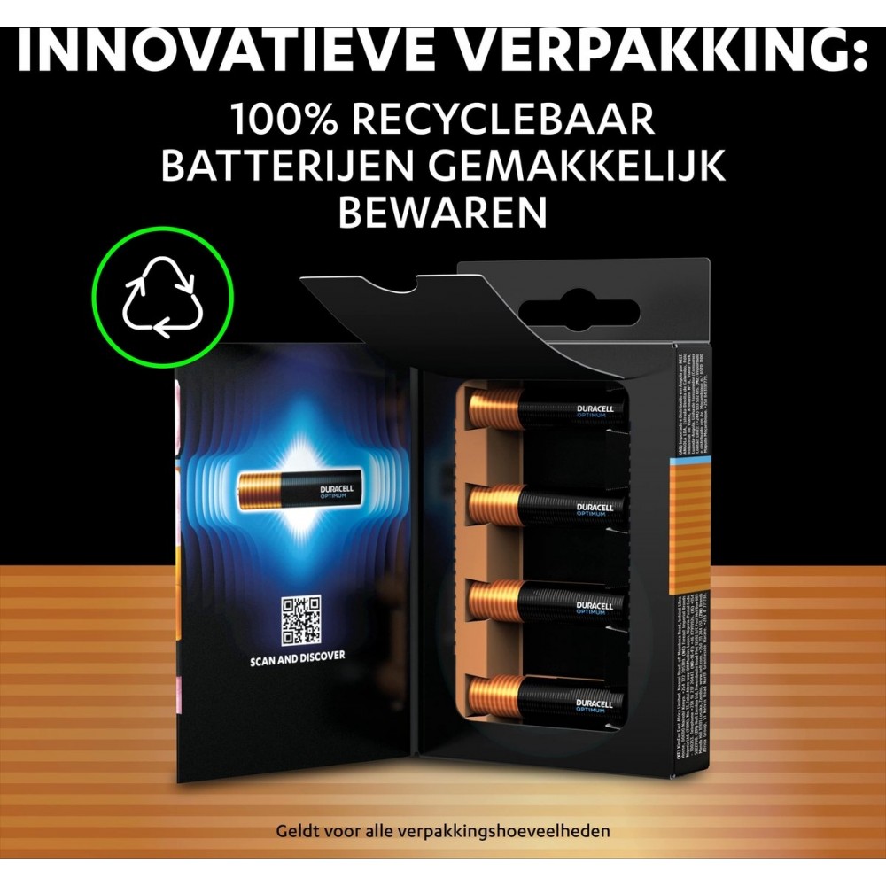 Duracell Optimum Alkaline AAA batterijen 12 stuks