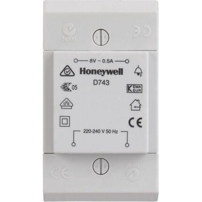 Honeywell Home D743 beltrafo opbouw 220-240v 50hz 8v 0,5A