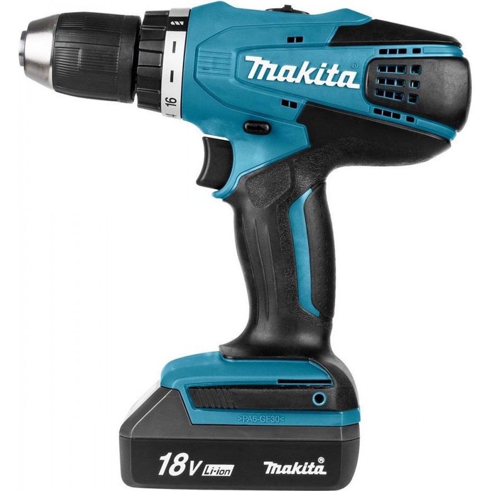 Makita DF457DWE Accuboormachine - 18V Li-ion - incl. 2 accu's - incl. koffer