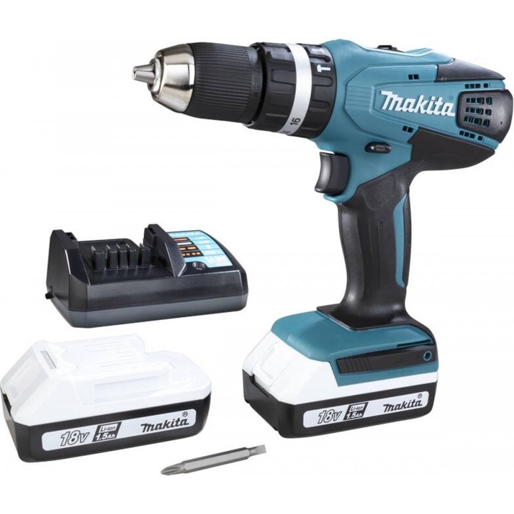 Makita HP457DWE Boor-/schroefmachine - 18V - Inclusief 2 Accu's en Lader