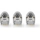 Nedis RJ45-Connector - RJ45 Pass Through - Stevig/Gesnoerd FTP CAT7 - Recht - Verguld - 10 Stuks - PVC - Grijs / Wit / Zwart - Doos