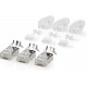 Nedis RJ45-Connector - RJ45 Pass Through - Stevig/Gesnoerd FTP CAT7 - Recht - Verguld - 10 Stuks - PVC - Grijs / Wit / Zwart - Doos