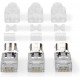 Nedis RJ45-Connector - RJ45 Pass Through - Stevig/Gesnoerd FTP CAT7 - Recht - Verguld - 10 Stuks - PVC - Grijs / Wit / Zwart - Doos