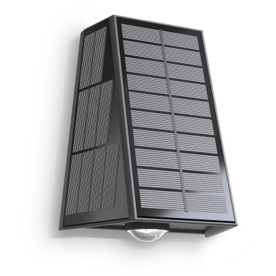 Calex Matera Solar Wandlamp - Up & Down Tuinverlichting - Zonne-energie - Warm Wit Licht - Zwart