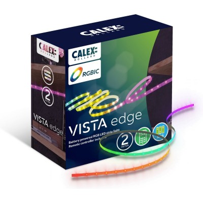 Calex LED Strip 2 meter - Op batterij - RGBIC - Warm wit licht - Inclusief Afstandsbediening