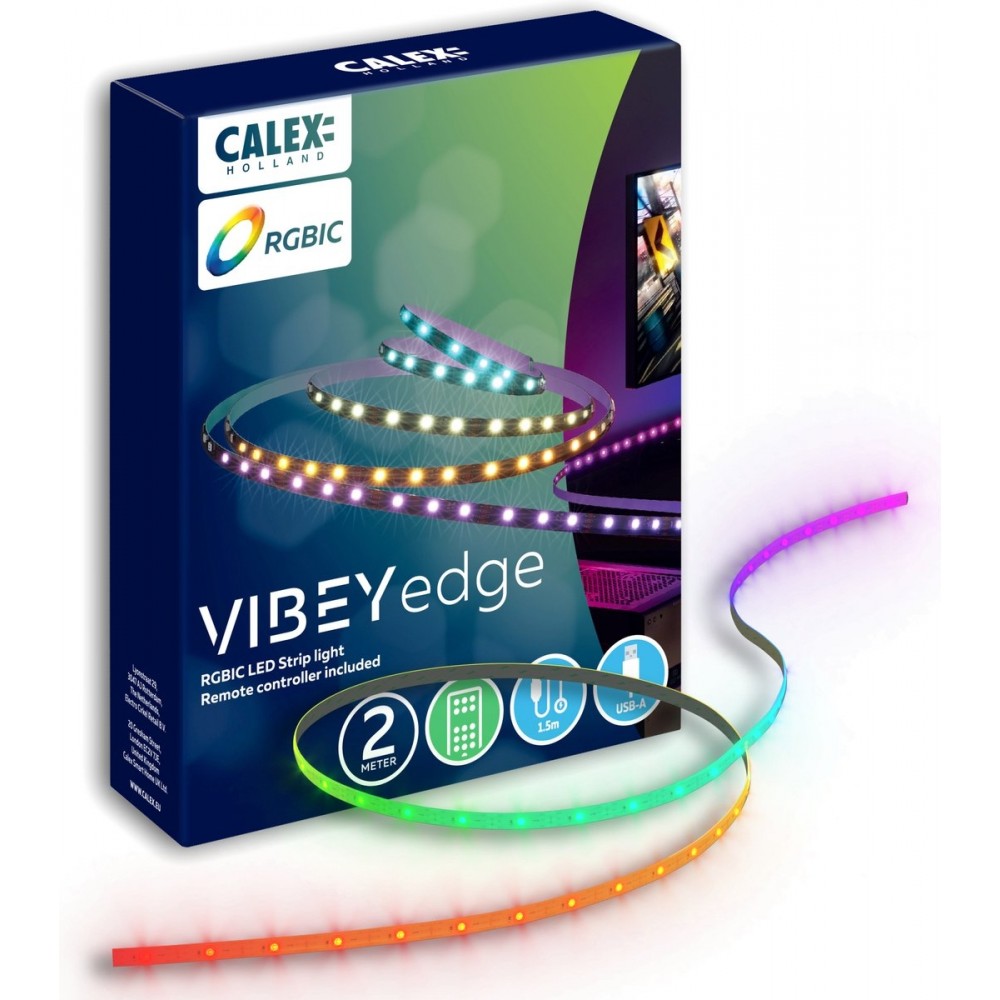 Calex Vibey LED Strip meter - Warm wit licht - Inclusief Afstandsbediening