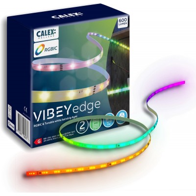 Calex LED Strip 2 meter - Voor Binnen - RGBIC - Warm wit licht - Inclusief Afstandsbediening