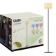 Calex Zonne-energie Vloerlamp Latina - Oplaadbaar - Solar - 150cm - Staande lamp voor Buiten - Draadloos - Dimbaar - Warm Wit Licht & RGB - Waterdicht - Decoratie voor Tuin - Sfeerverlichting - Zwart