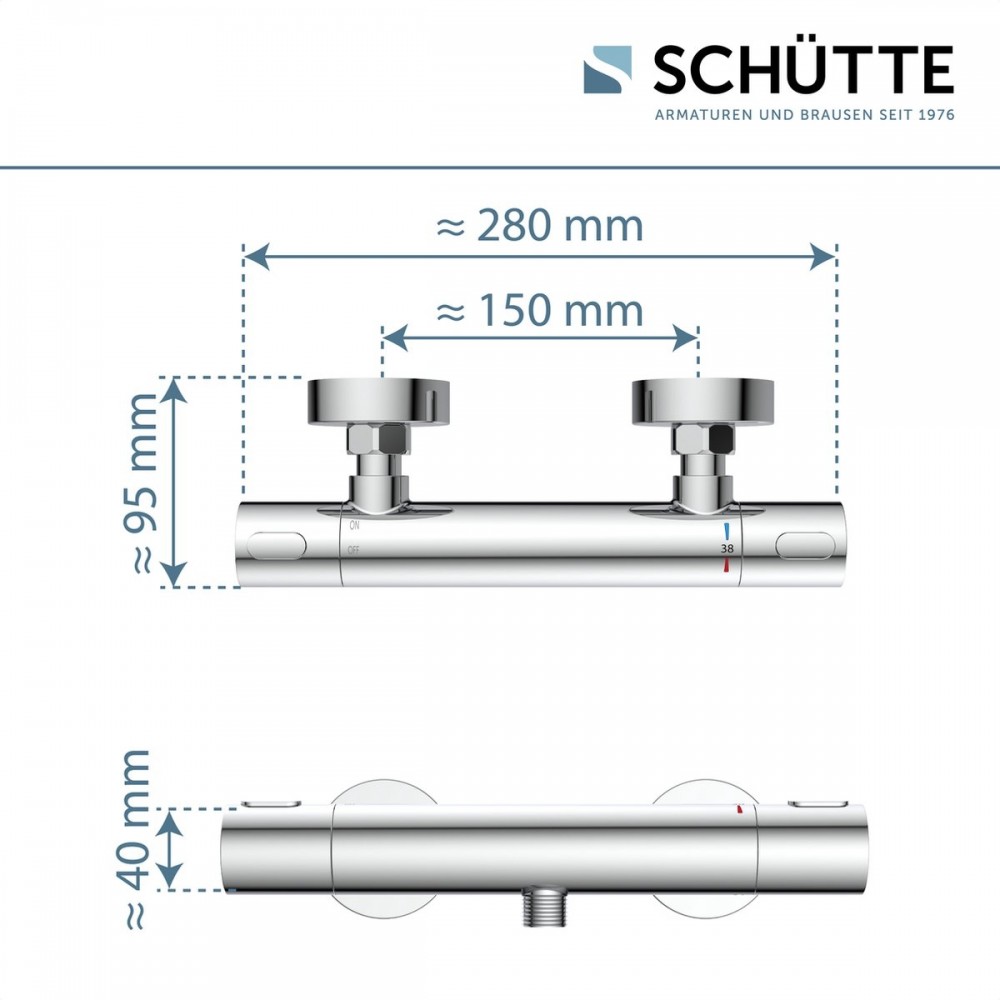 SCHUTTE LOS ANGELES Thermostatische Douchekraan