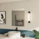 Philips Rover Spiegelverlichting - Spatwaterdicht IP44 - 5W - Warmwit licht - Badkamerlamp - rechthoekig - Zwart