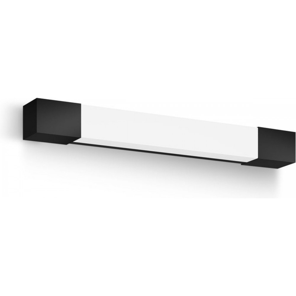 Philips Rover Spiegelverlichting - Spatwaterdicht IP44 - 5W - Warmwit licht - Badkamerlamp - rechthoekig - Zwart