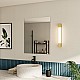 Philips Rover Spiegelverlichting - Spatwaterdicht IP44 - 5W - Warmwit licht - Badkamerlamp - Rechthoekig - Messingkleurig