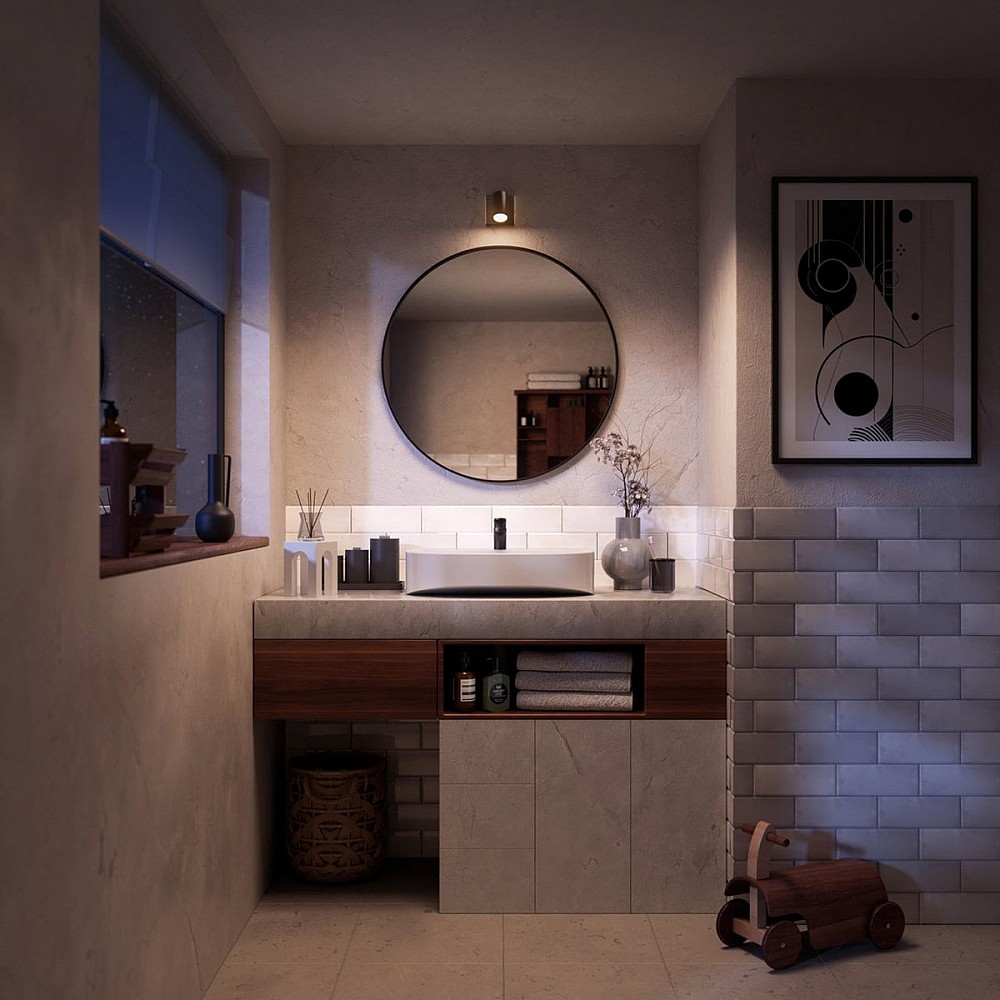 Philips Idris Spot - Spatwaterdicht IP44 - Zwart - 5W - Badkamerlamp - Eén lichtpunt - Alleen geschikt voor LED spots