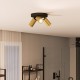 Philips Idris Spot - Plafondspot - Spatwaterdicht IP44 - Zwart met goud - Badkamerlamp - Drie lichtpunten - Ronde basisplaat - Alleen geschikt voor LED spots