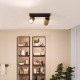 Philips Idris Spot - Plafondspot - Spatwaterdicht IP44 - 5W - Zwart met goud - Badkamerlamp - Twee lichtpunten - Alleen geschikt voor LED spots