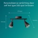 Philips Cleft Spot - Plafondspot met twee lichtpunten - Met gerookt glas - GU10 LED fitting